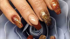 Love having acrylic nails and want to try your hand at doing them yourself? Acrylic Nails Autumn Inspired Bronze Beauty Youtube