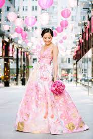 A Pink Gown Arcade Games And Fried Chicken Make This Dc Wedding So Much Fun Pink Wedding Dresses Pink Wedding Gowns Dreamy Dress