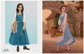 Emma Watson Doesn T Wear A Corset In Beauty And The Beast Emma Watson Modern Day Belle Costume