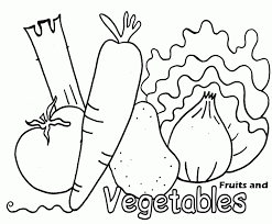 Garden fruits to color a real peach printable picture. Fruits And Vegetables Coloring Pages For Kids Printable Coloring Home