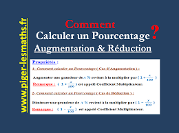 Comment Calculer Un Pourcentage Augmentation Ou Reductionpiger Lesmaths