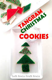 Print any of the five puzzle sheets on white computer paper, and try to create the shapes with your tangram puzzle pieces/tans. Tangram Christmas Cookies Left Brain Craft Brain