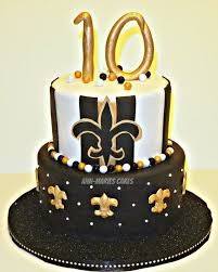 New Orleans Themed Birthday Cakes Girlie New Orleans Saints Birthday Cake Cake Celebration Cakes Birthday Cake