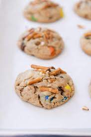 Kitchen sink cookies recipe with pretzels marshmallows m&m candy. Peanut Butter Kitchen Sink Cookies Caramel Pretzels M Ms And More Mel S Kitchen Cafe