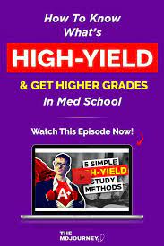 How To Know What S High Yield And How To Get Higher Grades In Medical School Medical School Medical School Advice Med School