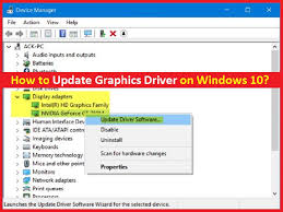 Look at the name of the graphics card under the display adapters. How To Reinstall Or Update Graphics Driver Windows 10