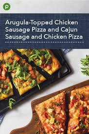 Arugula Topped Chicken Sausage Pizza And Cajun Sausage And Chicken Pizza Recipe Chicken Pizza Recipes Chicken Sausage Publix Recipes