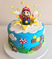 Super mario brothers edible round birthday cake topper decoration personalised. Super Mario Cake Gaming