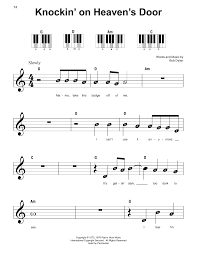 They talk about the sunsets they saw, they talk about how the sun turned blood red before diving into the sea and they talk about how they could feel how. Knockin On Heaven S Door Sheet Music To Download