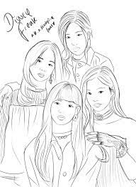It contains illustrations printed on one side of the blackpink members: Blackpink Coloring Page By Disneyfreakyoutube On Deviantart