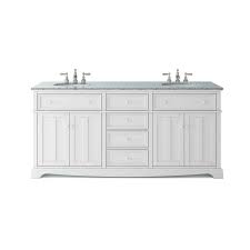 Home Decorators Collection Fremont 72 In W X 22 In D Double Vanity In White With Granite Vanity Top In Grey With White Sink Granite Vanity Tops White Sink Double Vanity
