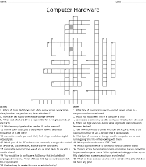 Even if you have adobe flash installed, it may not be properly enabled (yes, even if you just played this game yesterday.it's weird). Types Of Computers And Components Crossword Wordmint