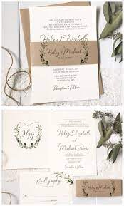 Modern Elegant Greenery Invitation Beach Wedding Invitations Wedding Invitations Rustic Wedding Card Wordings