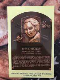 Effa Manley Postcard- Baseball Hall of Fame Induction Plaque