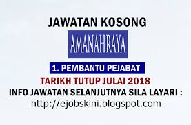 By info jawatanposted on julai 1, 2020julai 2, 2020. Jawatan Kosong Amanah Raya Berhad Pada Julai 2018
