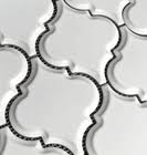 Garde 9 x 10 porcelain wood look wall & floor tile. Arabesque Whisper White Glazed Ceramic Wall Tile Beveled Lantern