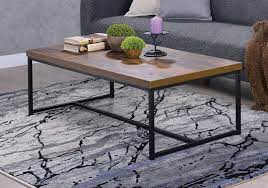 Black metal hairpin legs maintain open sight lines and provide superior support. Acme 80615 Foundry Select Cerie Bob Weathered Oak Finish Wood Top Black Metal Frame Coffee Table