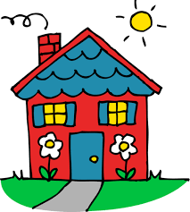 Cute Red And Blue House Clipart Art Drawings For Kids House Drawing For Kids House Clipart