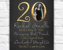 Birthday Gifts For 21 Year Old Daughter 20th Birthday Gift Personalized Gift For Daughters Birthday Etsy Birthday Gifts For Best Friend 20th Birthday Gift Personalized Birthday Gifts