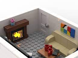 Here is my new set up with work top Lego Moc Living Room By Leo1 Rebrickable Build With Lego