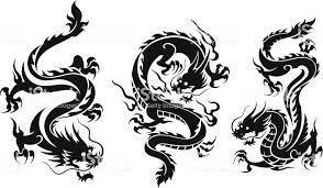 Set Of Three Dragons Royalty Free Set Of Three Dragons Stock Illustration Download Image Now Dragon Illustration Celtic Dragon Tattoos Dragon Tattoo Art