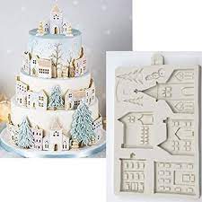 This is a picture of the mold i bought. Amazon Com Btdeal Merry Christmas Silicone Cake Mold Xmas Tree House Fondant Mould Pastry Baking Mold Decorating Tools Kitchen Dining