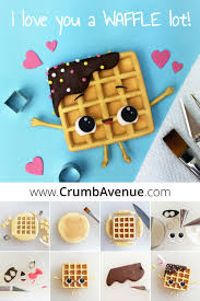 Cute Waffle Free Tutorial Fondant Gum Paste Cake Topper Clay Inspiration Idea Love Polymer Clay Diy Polymer Clay Kawaii Clay Crafts