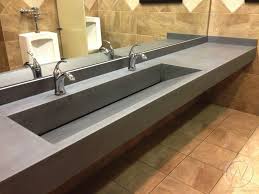 commercial restroom concrete ramp sink