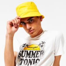 Find a new mens bucket hat and more at the online store of. Dames Bucket Hat Gerecycled Polyester Geel Online Kopen