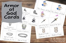 Free Printable Armor Of God Cards Armor Of God Armor Of God Lesson Army Crafts