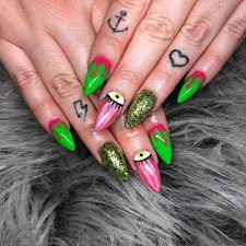 Gnarly Acrylic Acrylicnails Brisbane Brisbanenails Cute Follow Followforfollow Followme Indig Indigo Nails Halloween Nail Designs Nails