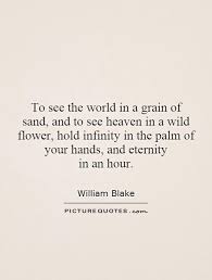 To See The World In A Grain Of Sand And To See Heaven In A Wild Flower Hold Infinity In The Palm Of Quote 1 Sand Quotes See The World Quotes Wild Flower Quotes