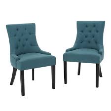 Each set of 2 dining chairs is. Set Of 2 Hayden Tufted Dining Chairs Dark Teal Christopher Knight Home Target