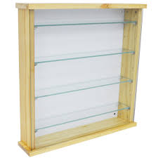 Maybe you would like to learn more about one of these? Exhibit Solid Wood 4 Shelf Glass Wall Display Cabinet Natural Pine Watson S On The Web Furniture Storage And Homewares