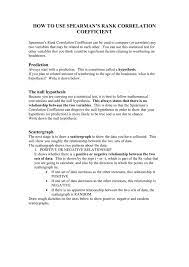 How To Use Spearman S Rank Correlation Coefficient To Relate