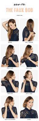 How To Fake Bob A Step By Step Tutorial Hair Tutorial Long Hair Styles Fake Short Hair