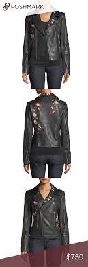 Elie Tahari Black Mae Lamb Leather Moto Jacket Leather Moto Jacket Elie Tahari Jacket Moto Jacket