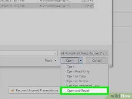 To fix this problem, you need to change the underlying format of the powerpoint 95 file: 5 Ways To Fix A Corrupted Powerpoint Pptx File Wikihow