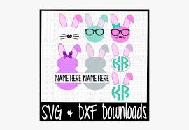 Download Free Easter Bunny Svg Bunny Monogram Cut File Crafter Little Miss Two Much Svg Hd Png Download Kindpng