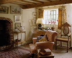 Image Detail For Country Cottage Sitting Room With Beamed Ceiling And Brick Fireplace English Cottage Decor Cottage Living Rooms Cottage Living