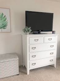 Extra large tall dresser, description: Modern White Dresser Diy Makeover The Foodie S Fit Home