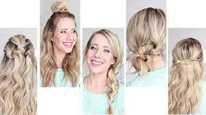 If you're dealing with frizz, deviate from a top knot or a messy bun with these cute little space buns. Five Easy 1 Min Hairstyles Cute Girls Hairstyles Youtube