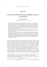 Here are the disadvantages of qualitative research methodology. Pdf Discussion The Case For Qualitative Case Study Methodology In Aphasia An Introduction