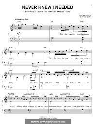 Never Knew I Needed By Ne Yo Sheet Music Easy Piano Never
