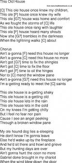 Old Time Song Lyrics With Chords For This Old House C Guitartips Song Lyrics And Chords Gospel Song Lyrics Old Song Lyrics
