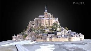 Mont Saint Michel France By Drones Imaging Mont Saint Michel France St Michael S Mount 3d Model