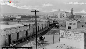 Calle Del Comercio Y Mision De Guadalupe Ca 1905 Chihuahua Mexico Ciudad Juarez Chihuahua Cultura De Mexico