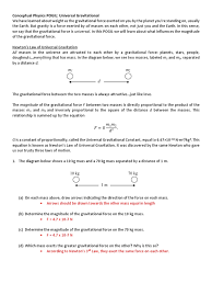 Explain your answer to #15 in. Pogil Universal Gravitation Anwers Gravity Newton S Law Of Universal Gravitation