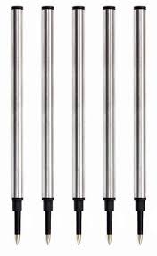 5 X Rollerball Pen Refills Compatible With Most Refillable Rollerball Pens