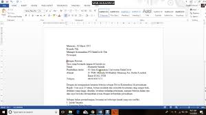 Cara Membuat Surat Lamaran Kerja Dengan Microsoft Office Word 2013 Youtube